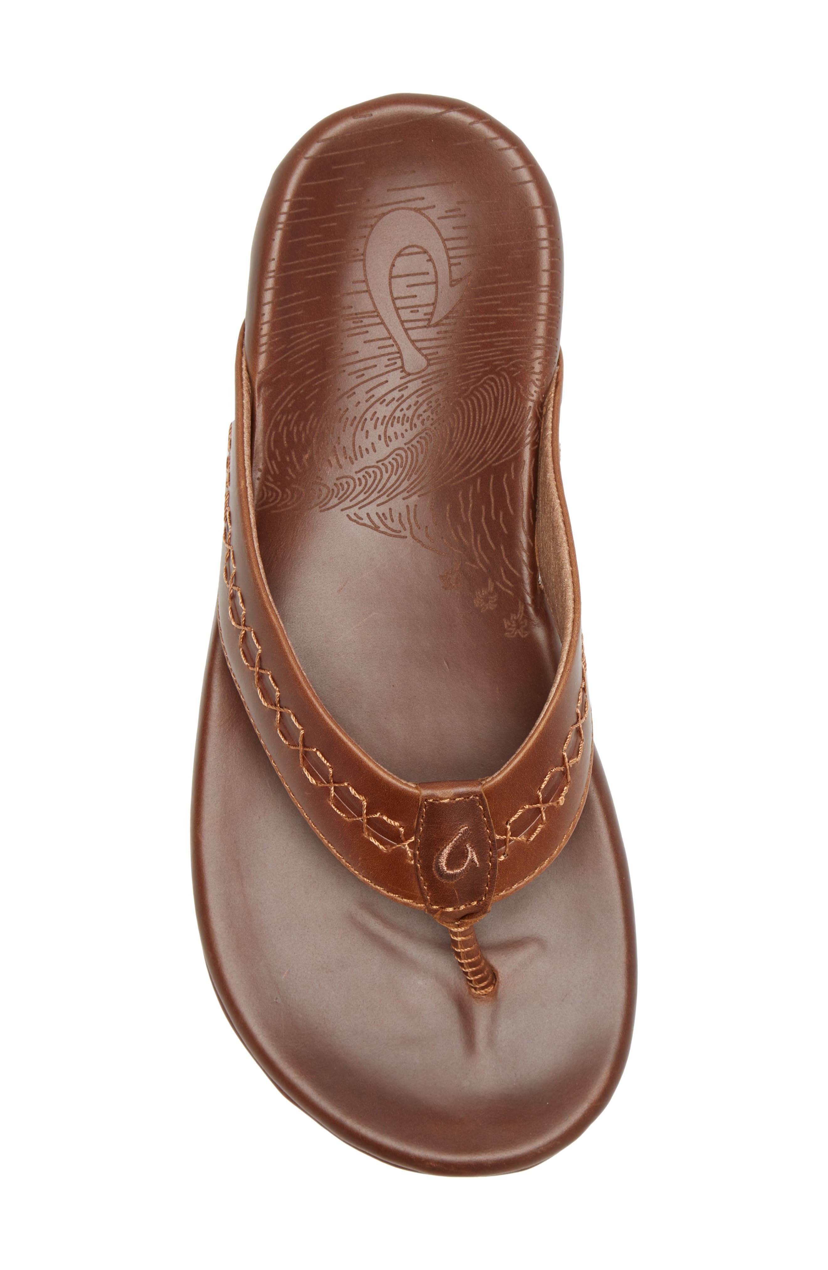 Honolii Flip Flop, Alternate, color, TOFFEE LEATHER