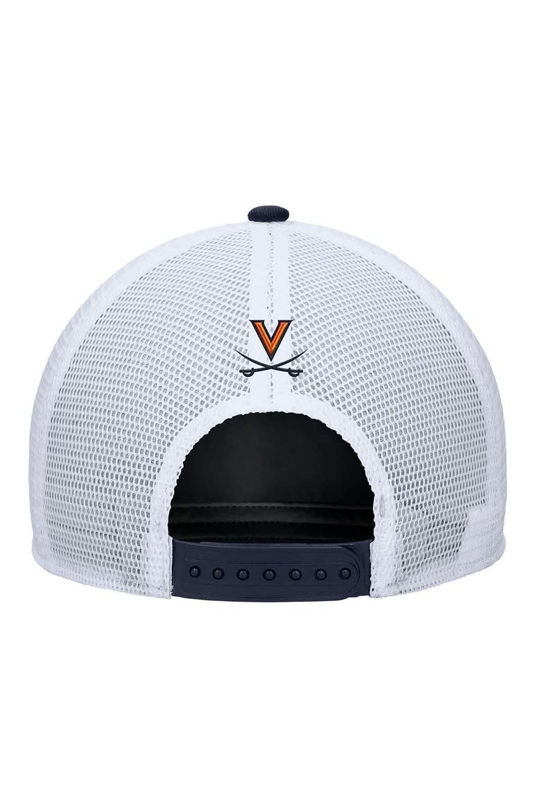 Men's Nike Navy Virginia Cavaliers 2025 On-Field Rise Trucker Performance Adjustable Hat, Alternate, color, Navy