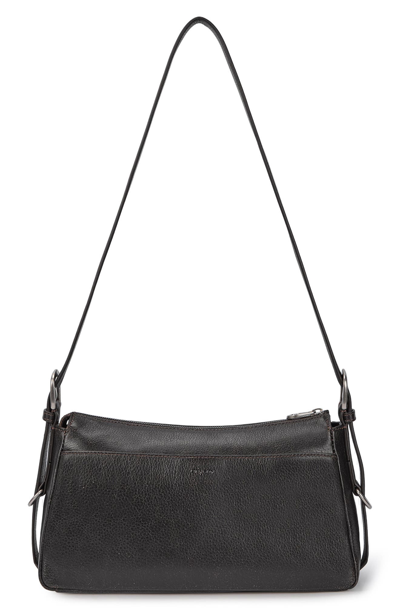 Moto Leather Shoulder Bag, Alternate, color, VINTAGE BROWN