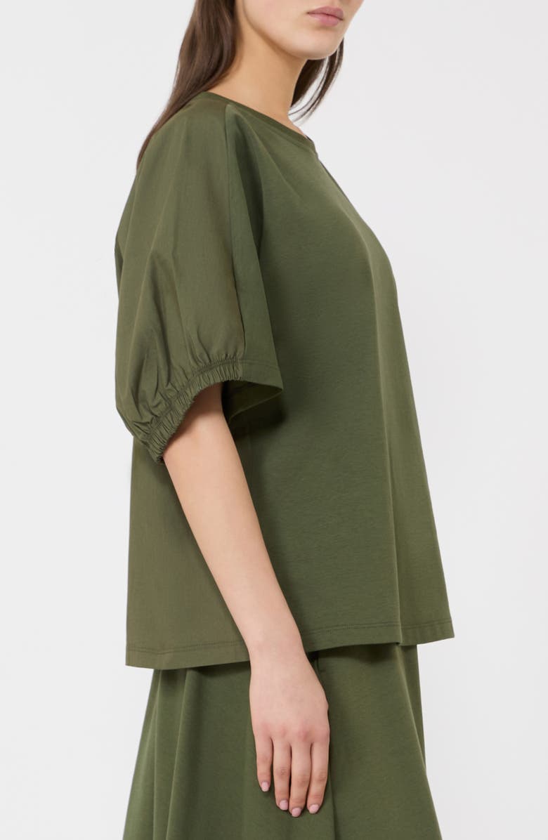 MM by Max Mara Puff Sleeve Knit Top, Alternate, color, Moss Green