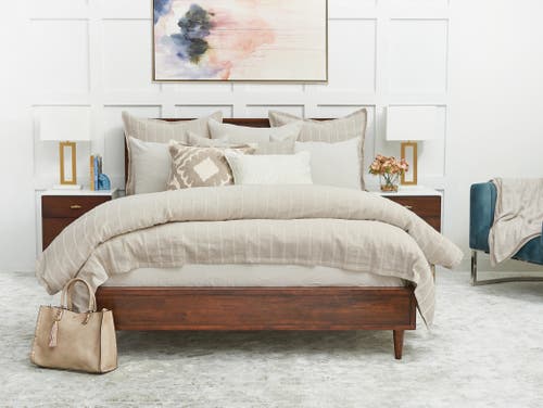 Elisabeth York Cleo Natural Throw Pillow, 20" X 20" In Gray