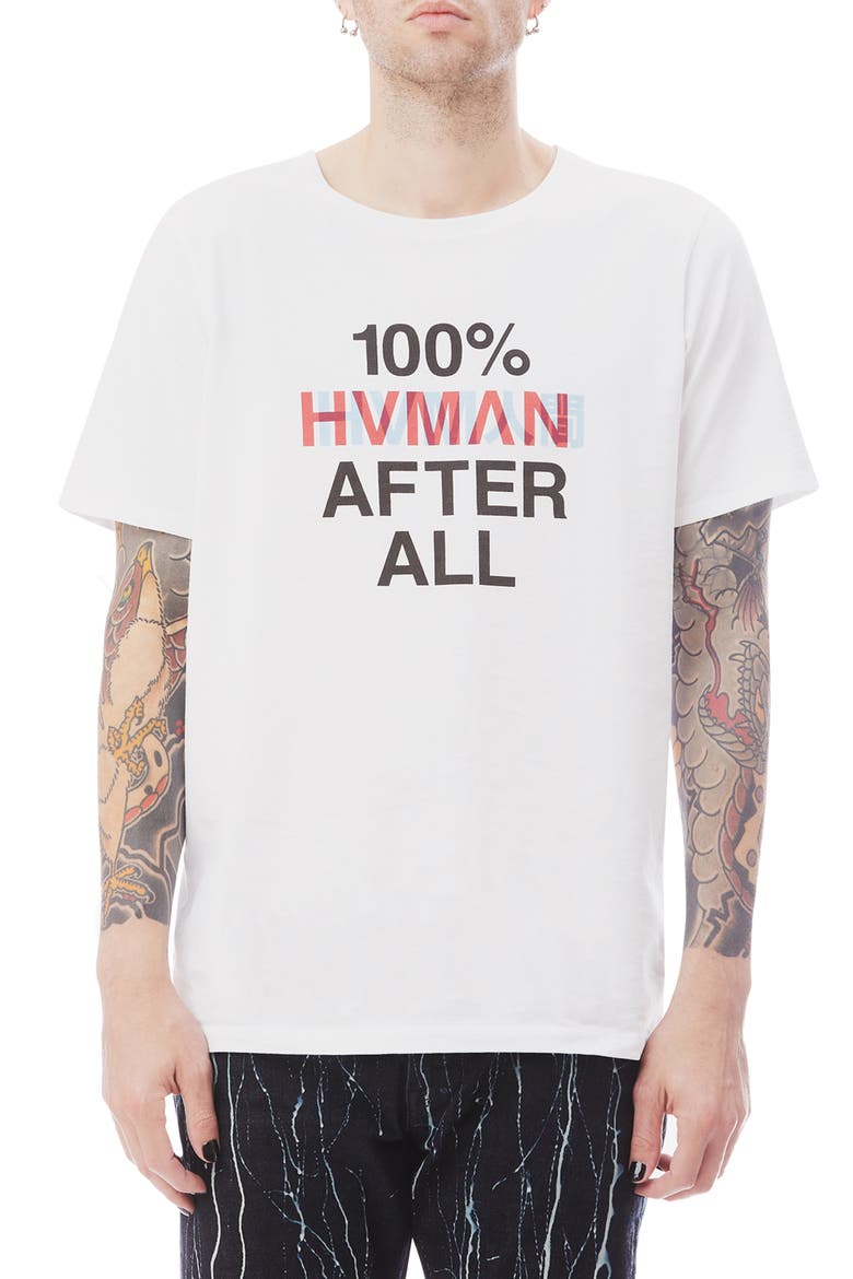 Hvman After All Graphic Crewneck T-Shirt, Main, color, WHITE