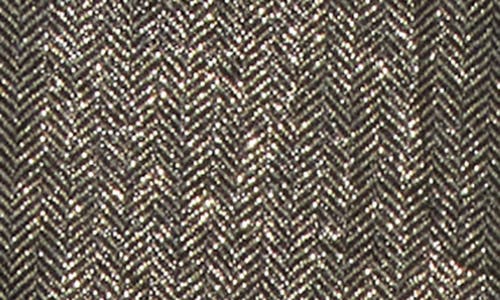 L Agence Pilar Metallic Herringbone Wide-leg Pants In Gray