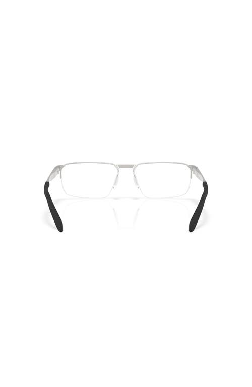 Costa 57mm Rectangle Optical Glasses In Silver