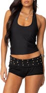 EDIKTED Kiana Rib Halter Top