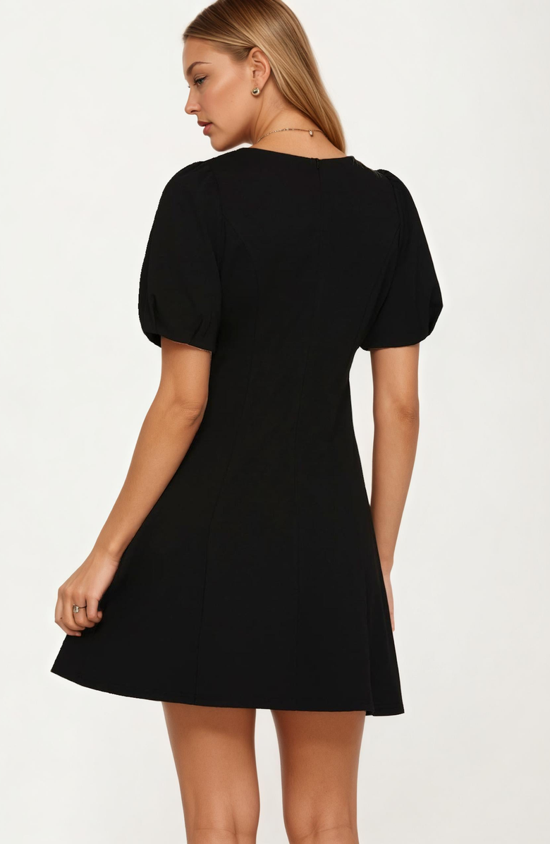 Knit and Lounge Bow Detail Mini Dress, Alternate, color, 