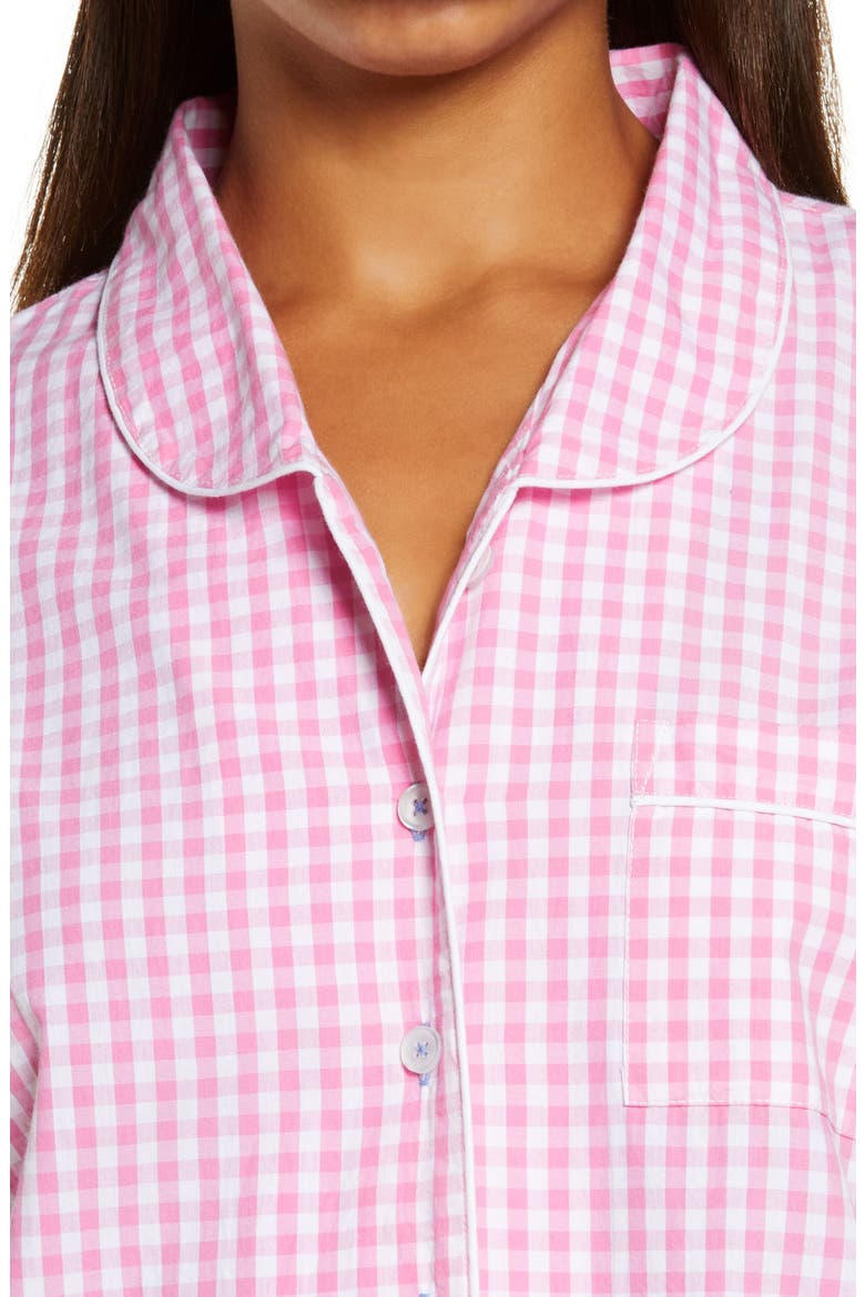 Long Sleeve Gingham Print Pajamas, Alternate, color, GINGHAM PINK