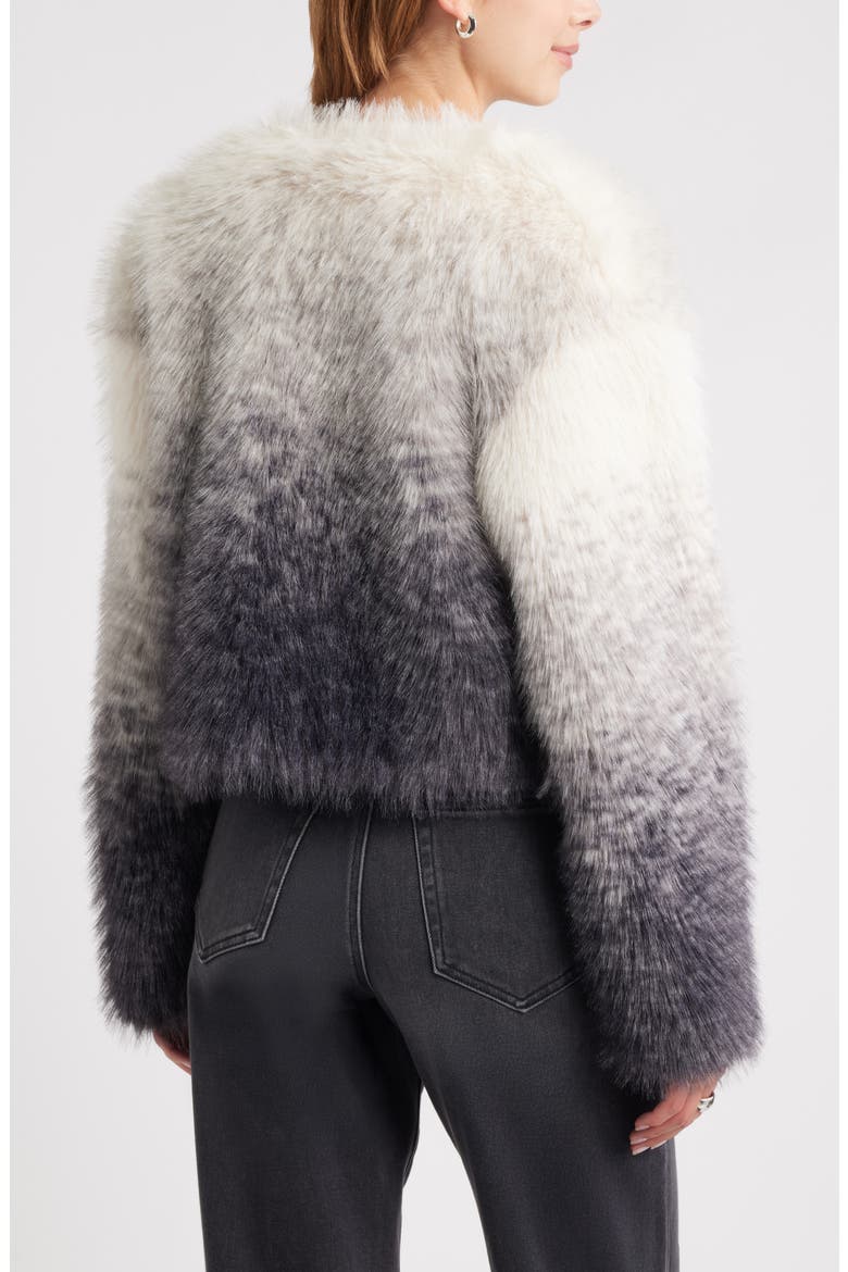Ombré Faux Fur Jacket, Alternate, color, GREY OMBRE