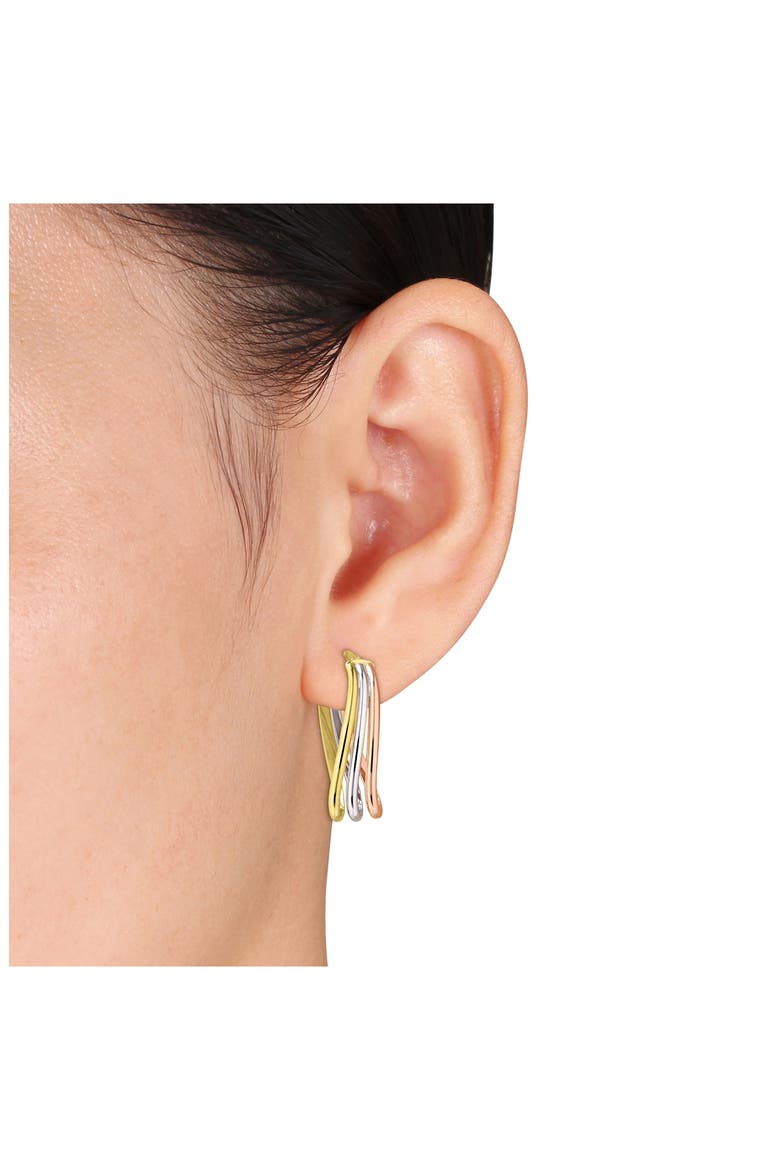 Triple Oval Twist Hoop Earrings, Alternate, color, MULTI-COLOR