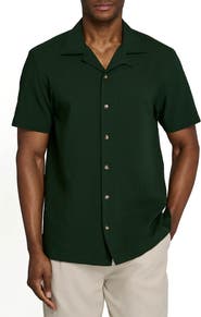 Brooklyn Brigade Solid Myrtle Short Sleeve Seersucker Camp Shirt