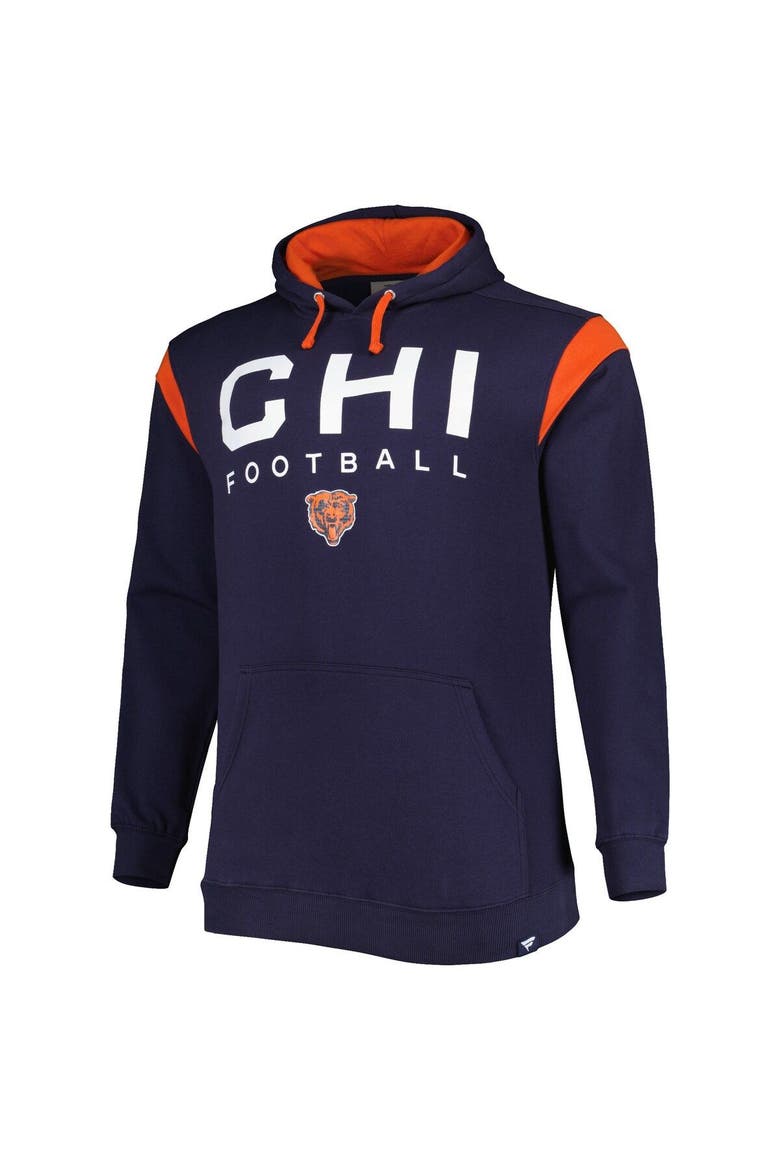Men's Fanatics Branded Navy Chicago Bears Big & Tall Call the Shots Pullover Hoodie, Alternate, color, Navy