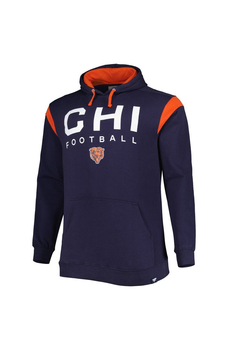 FANATICS Men's Fanatics Branded Navy Chicago Bears Big & Tall Call the Shots Pullover Hoodie, Alternate, color,