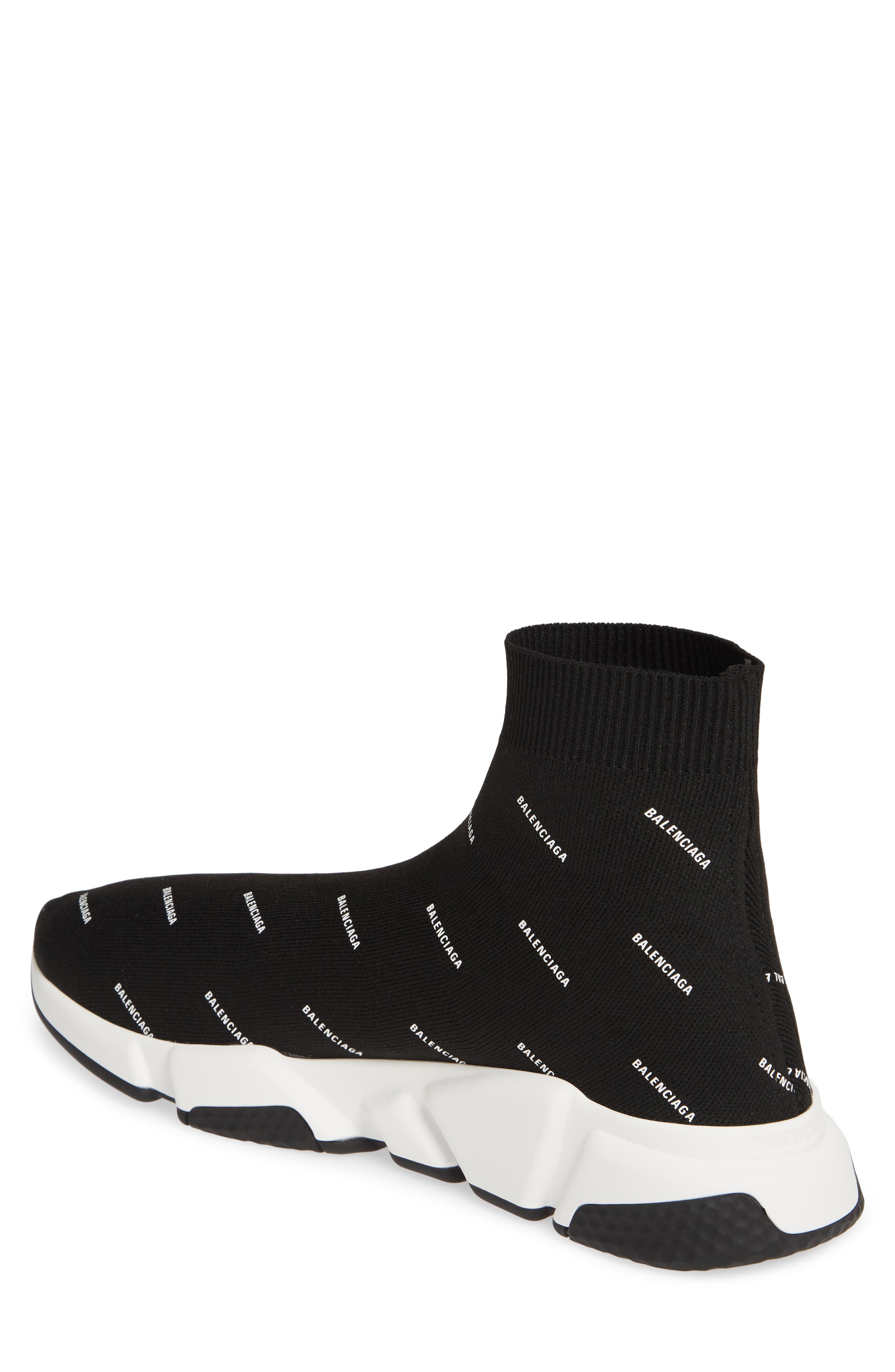 Balenciaga Logo Speed Slip-On, Alternate, color, 