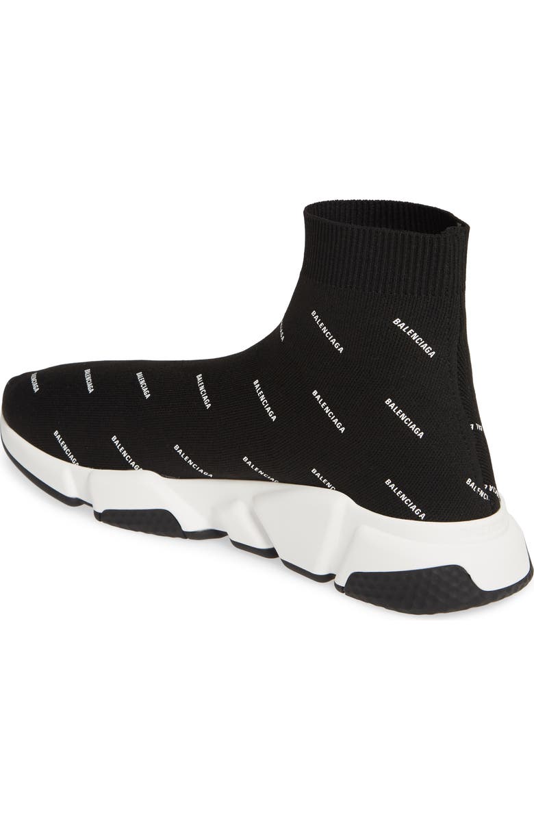 Balenciaga Logo Speed Slip-On, Alternate, color,