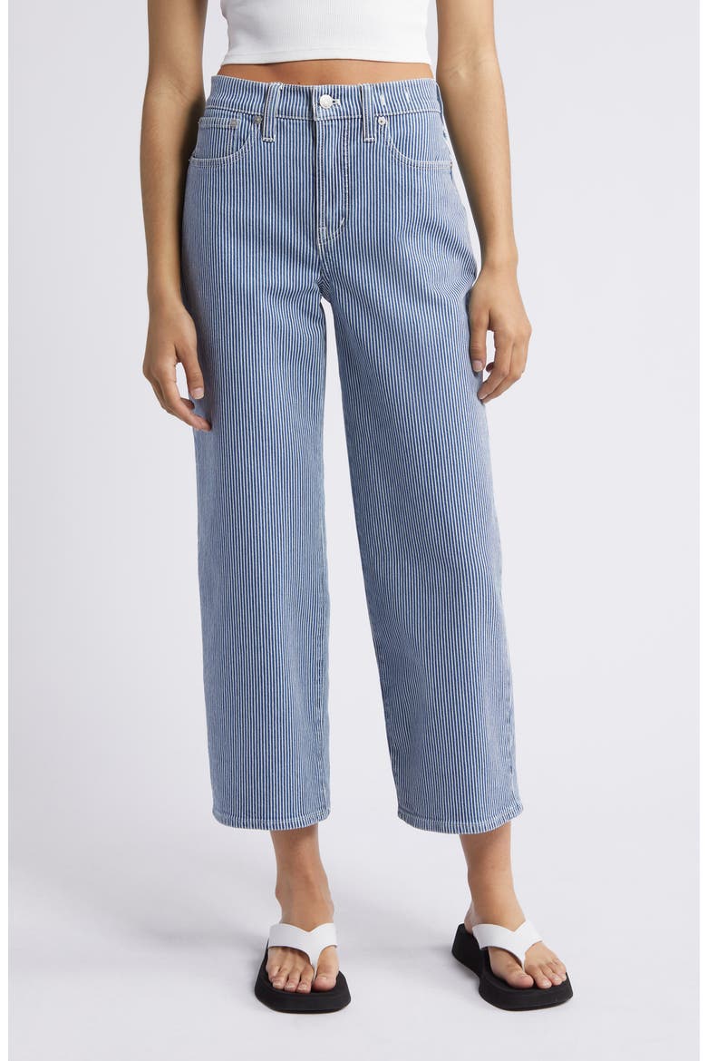 The Perfect Vintage Wide Leg Crop Jeans, Main, color, INDIGO RAILROAD