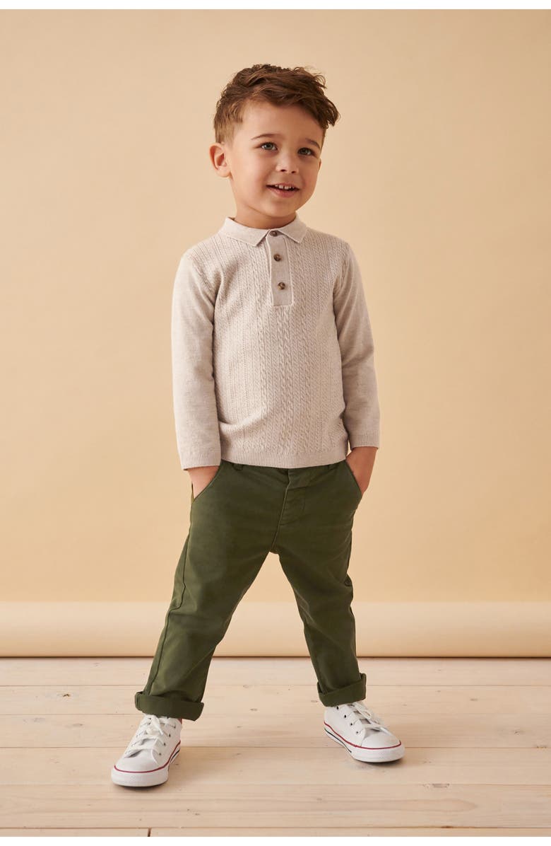 NEXT Kids' Polo Sweater, Alternate, color, Ivory