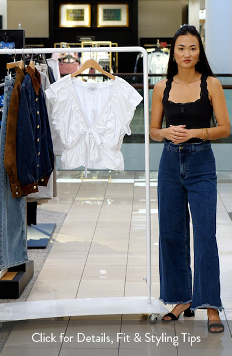 Moira Cotton Drawstring Waist Peplum Top, sales video thumbnail