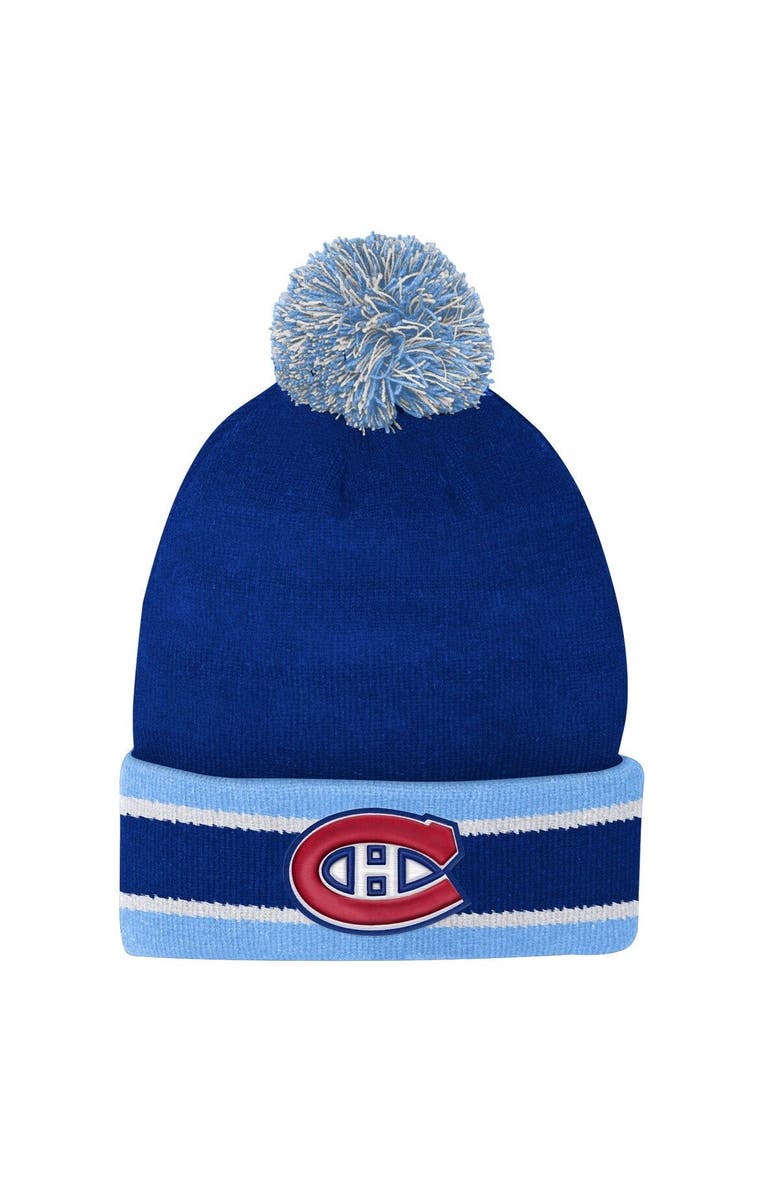 Outerstuff Youth  Black Montreal Canadiens Special Edition 2.0 Cuffed Knit Hat with Pom, Main, color, 