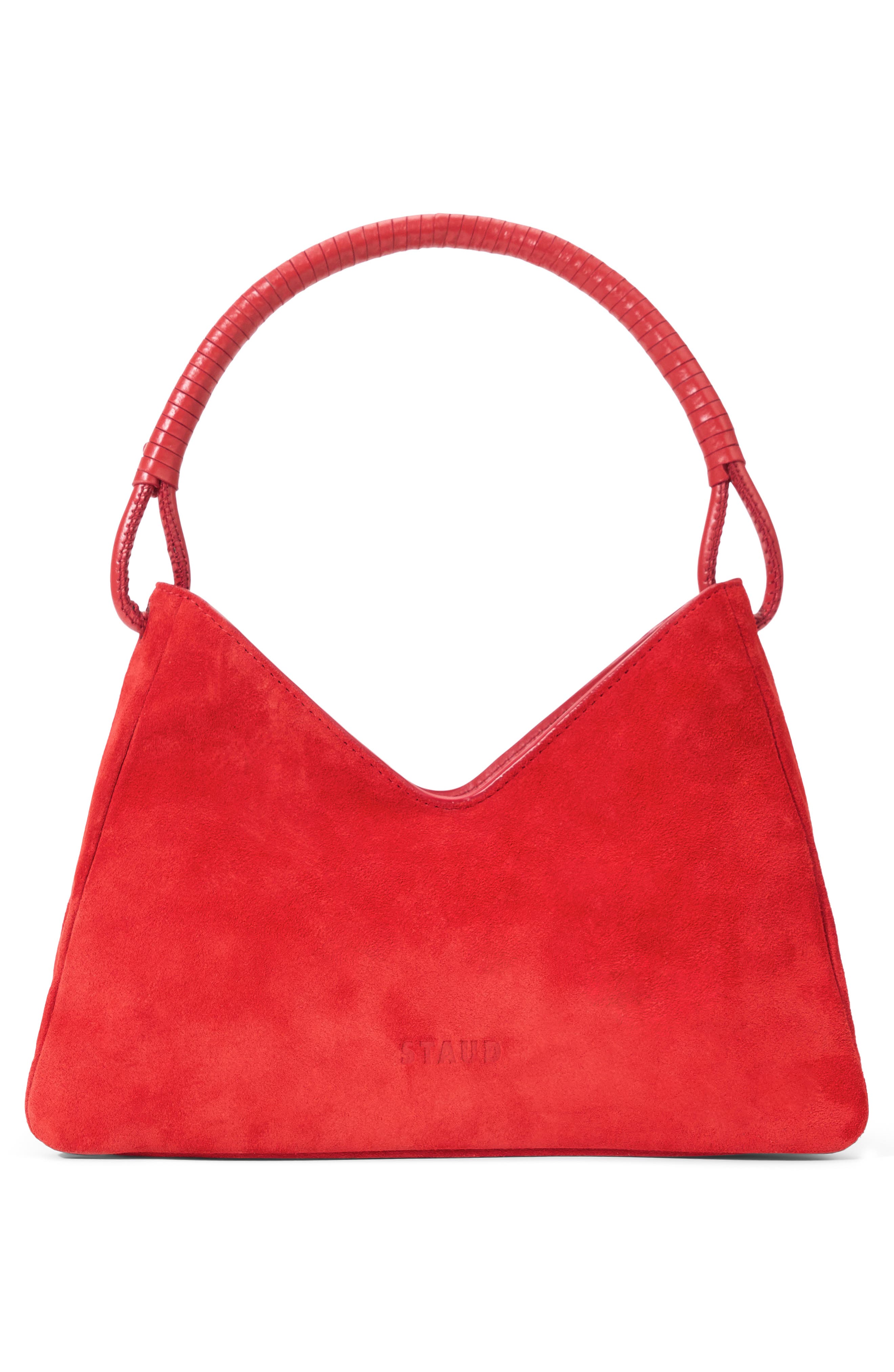 Valerie Suede Shoulder Bag, Alternate, color, CHILI