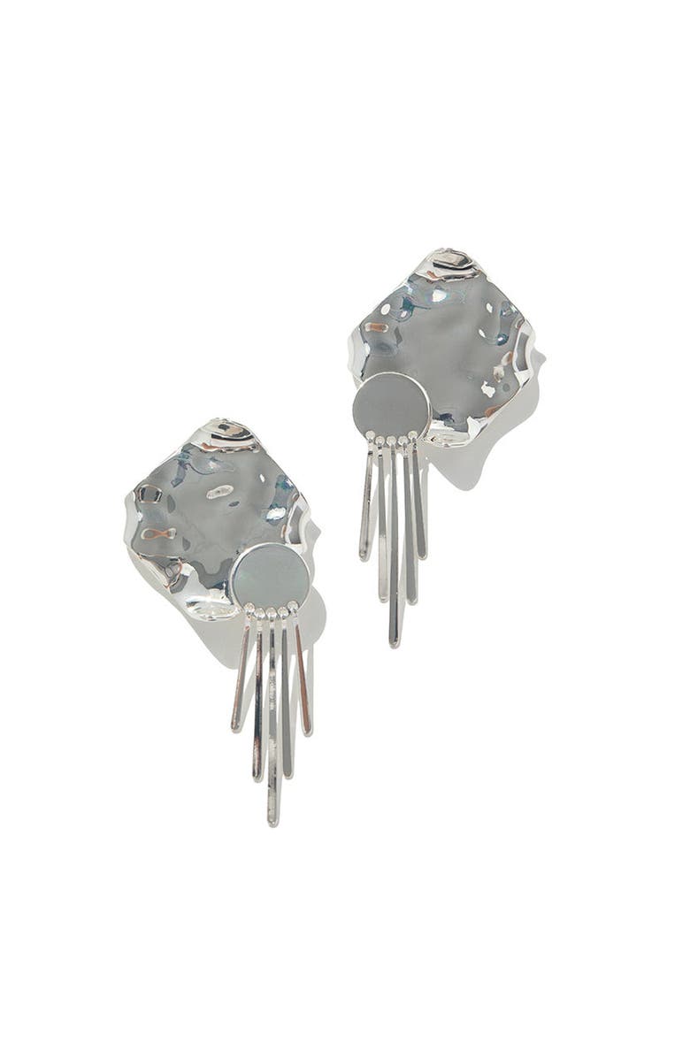 WeWoreWhat Plate Fringe Earring, Main, color,