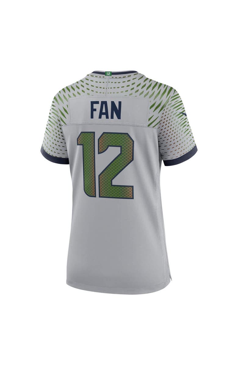 Nike Women's Nike 12s Wolf Gray Seattle Seahawks 2025 Rivalries Collection Game Jersey, Alternate, color, Gray