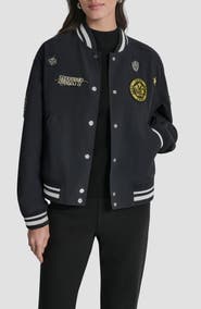 DKNY 1989 Pins & Patches Varsity Jacket