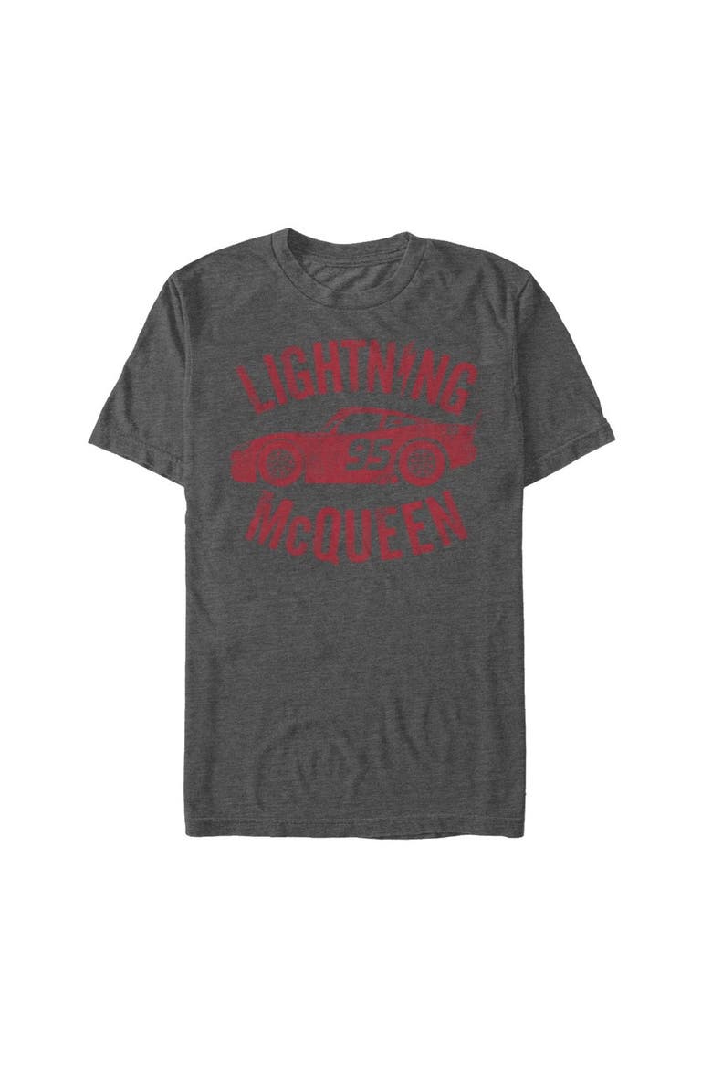Men's Cars Lightning McQueen Graphic Tee, Main, color, Charcoal Heather