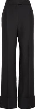 Valentino Crepe Couture Straight Leg Pants
