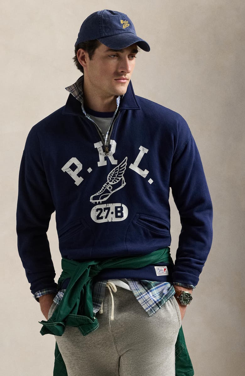 Polo Ralph Lauren Running Club Vintage Fit Graphic Sweatshirt, Alternate, color, 