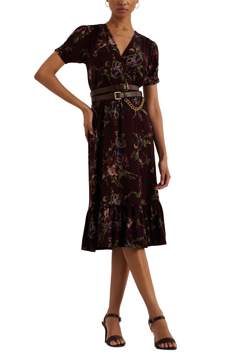 Polo Ralph Lauren Jersey Puff Sleeve Wrap Dress | Nordstromrack Polo Ralph Lauren Jersey Puff Sleeve Wrap Dress | Nordstromrack