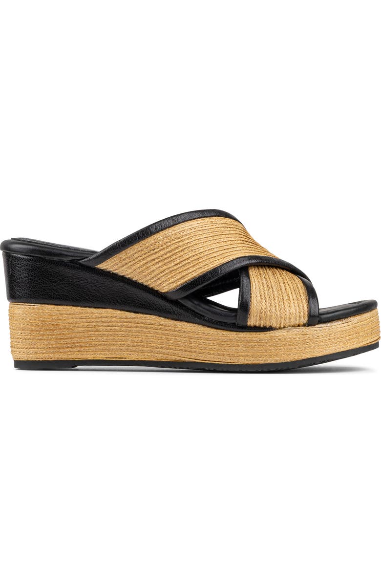 Donald Pliner Gorgina Platform Wedge Sandal, Alternate, color, Black