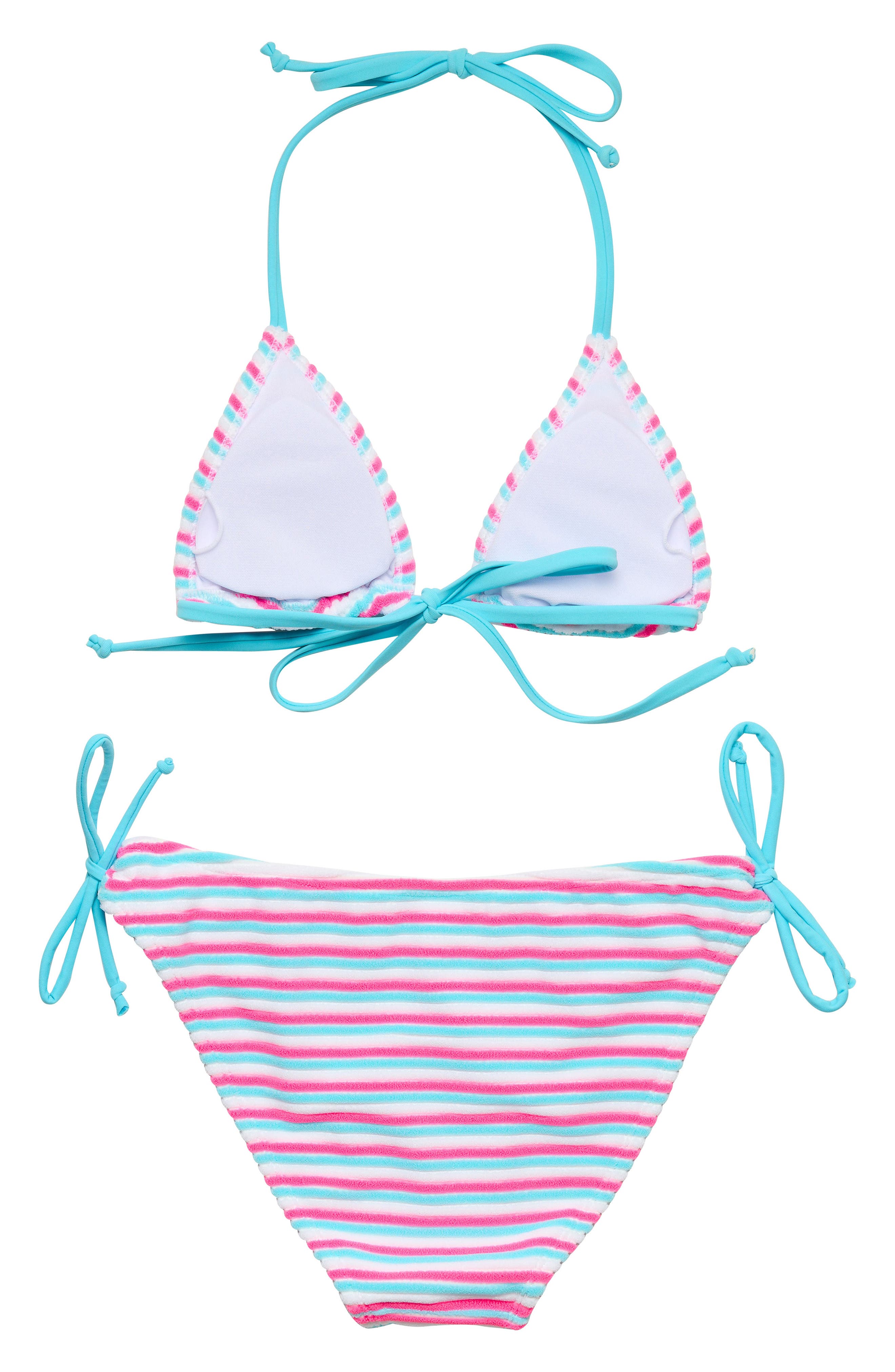 Snapper Rock Kids' Sorbet Stripe Triangle Two-Piece Swimsuit | Nordstrom