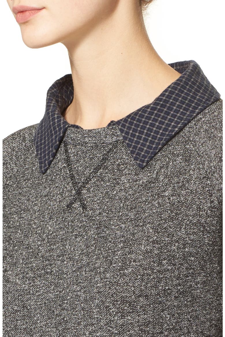 'Diadem' Layered Pullover, Alternate, color, CHARCOAL/ MIDNIGHT BLUE