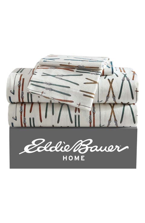 Ski Line Cotton Flannel Sheet Set