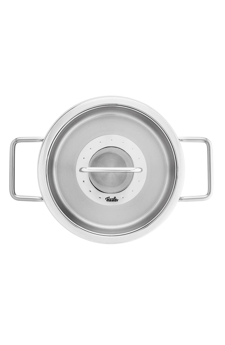 Fissler Pure Collection Stainless Steel Rondeau with Glass Lid, Alternate, color, Stainless Steel