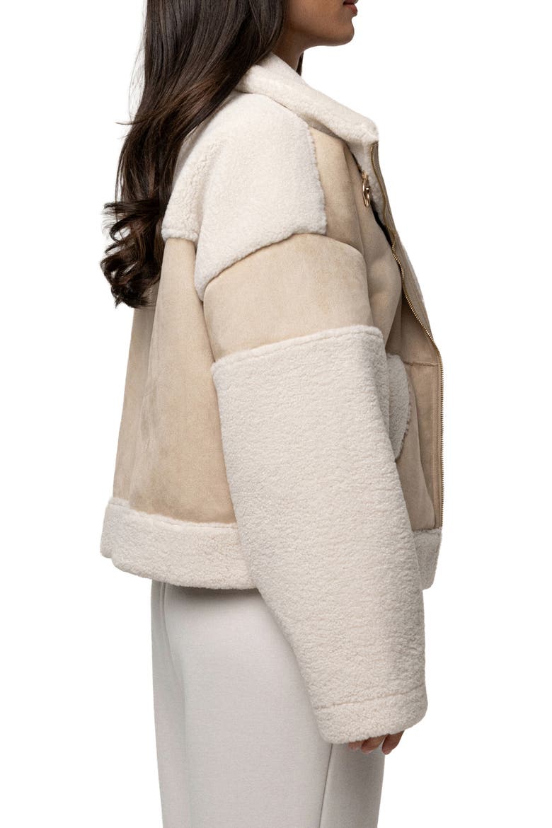 Faux Shearling Coat, Alternate, color, SAND