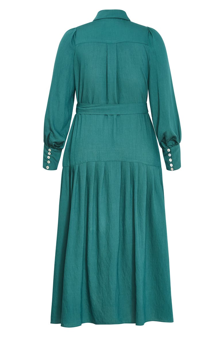 Romie Button-Up Shirtdress, Alternate, color, JADE