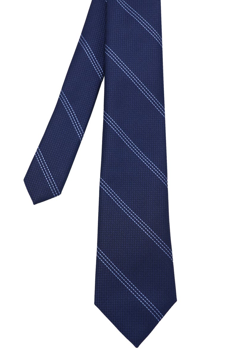 Stitch Stripe Tie, Alternate, color, NAVY/ BLUE