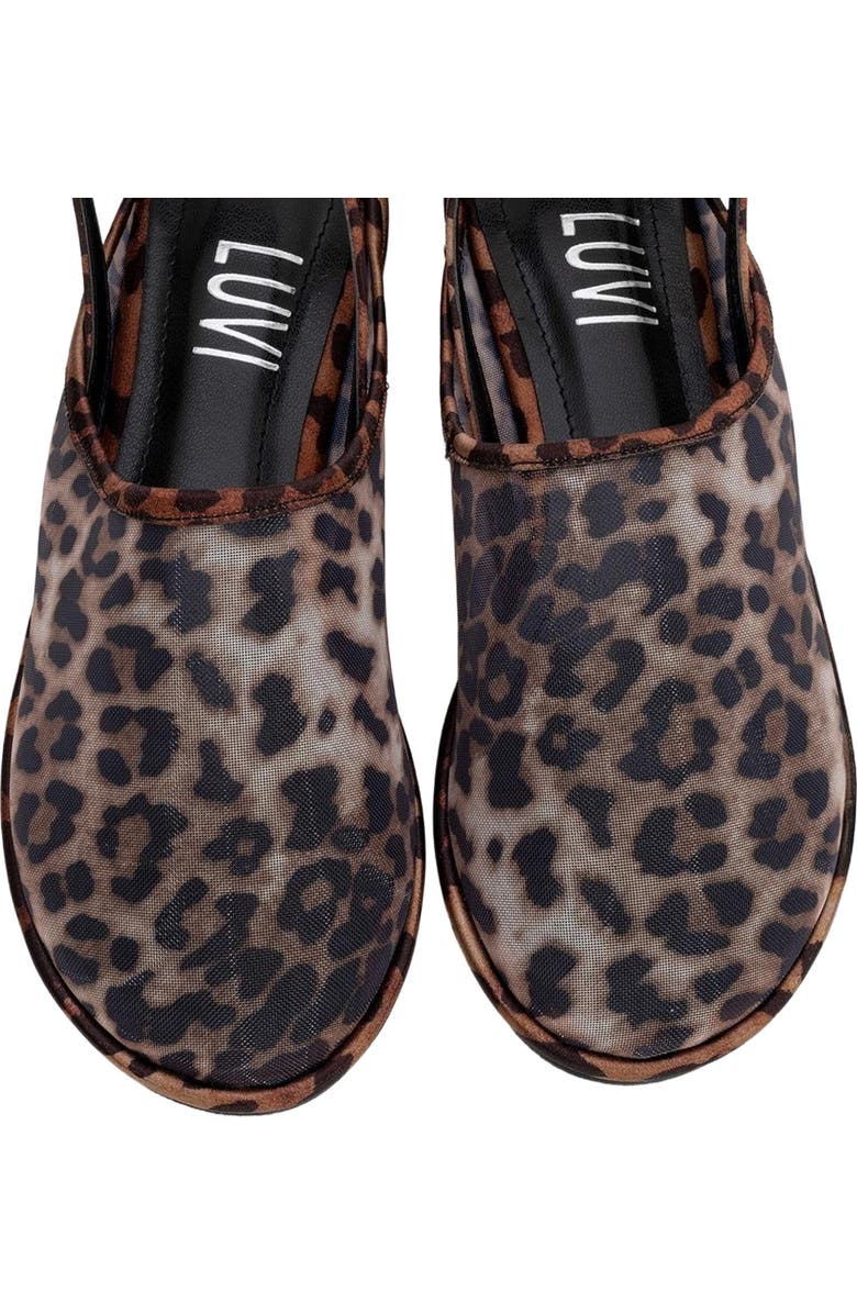 Prologue Shoes Shen Mesh Sandal, Alternate, color, Leopard Faux Leather