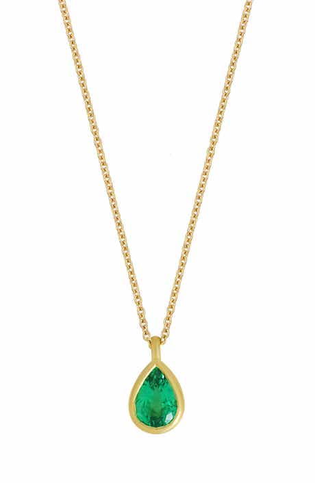Bony Levy El Mar Emerald Pendant Necklace
