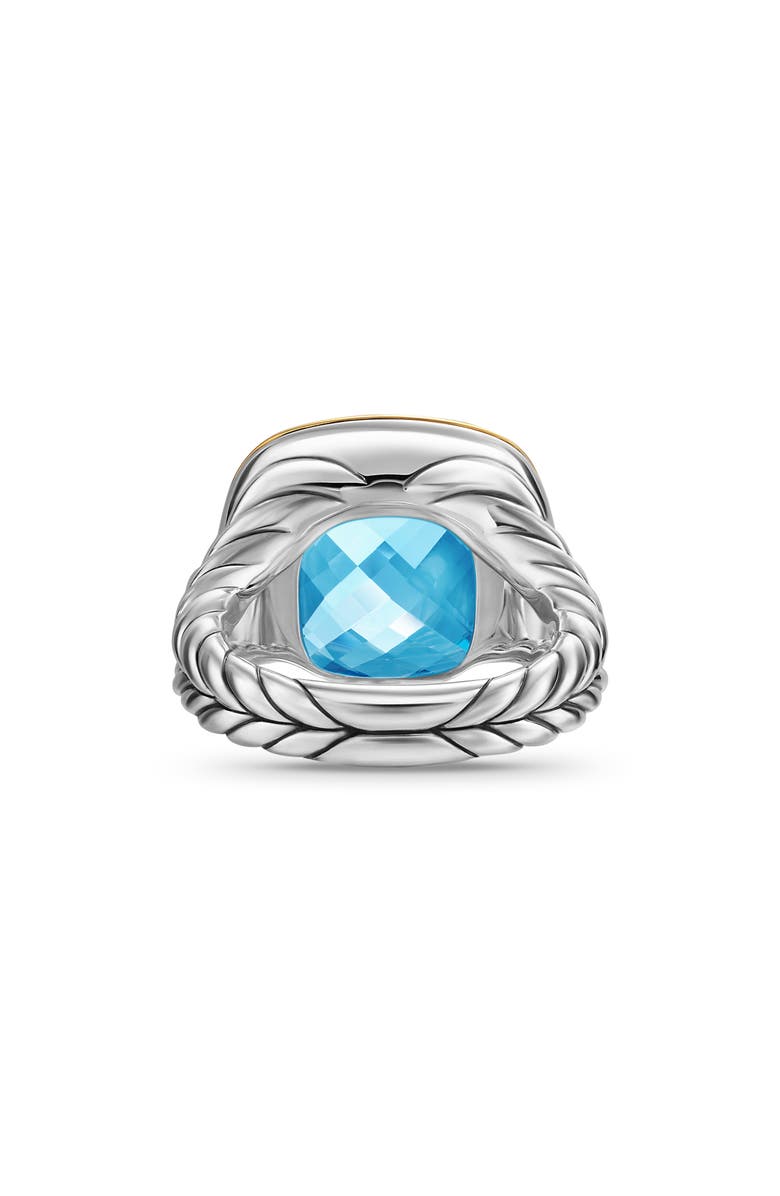 David Yurman Albion<sup>®</sup> Ring in Sterling Silver with 18K Yellow Gold & Blue Topaz, 15mm, Alternate, color, Blue Topaz