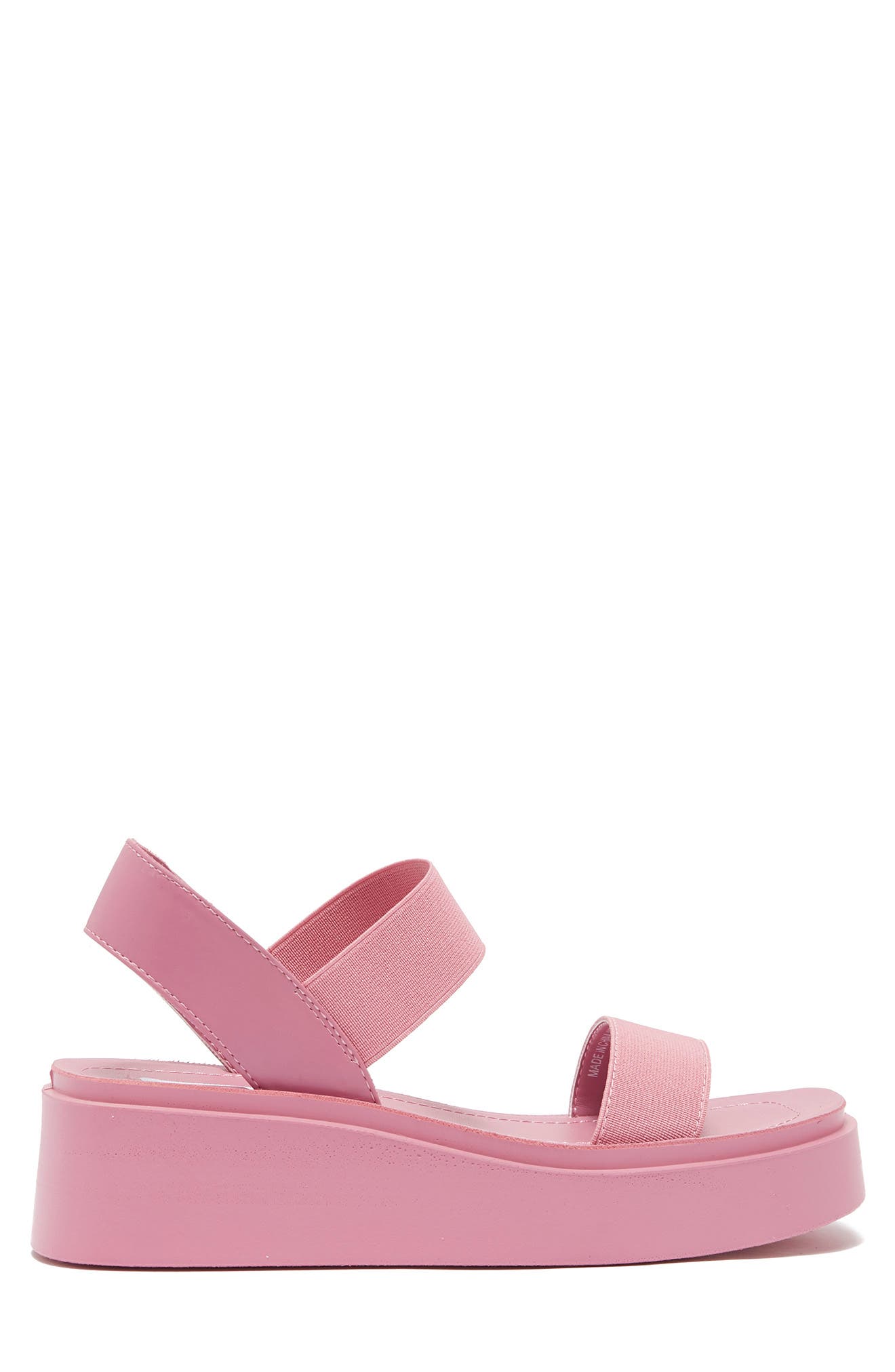 Janice Platform Wedge Sandal, Alternate, color, PINK PU/ ELASTIC