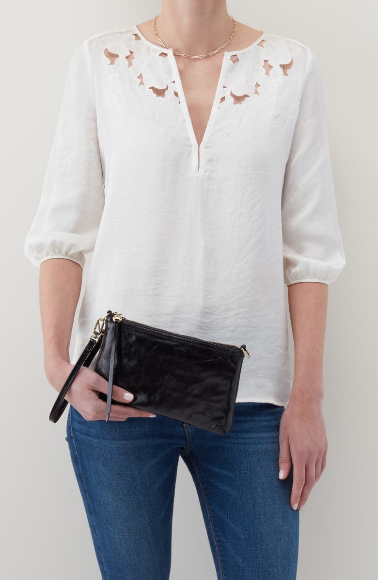 HOBO Darcy Convertible Leather Crossbody Bag, Alternate, color, Black