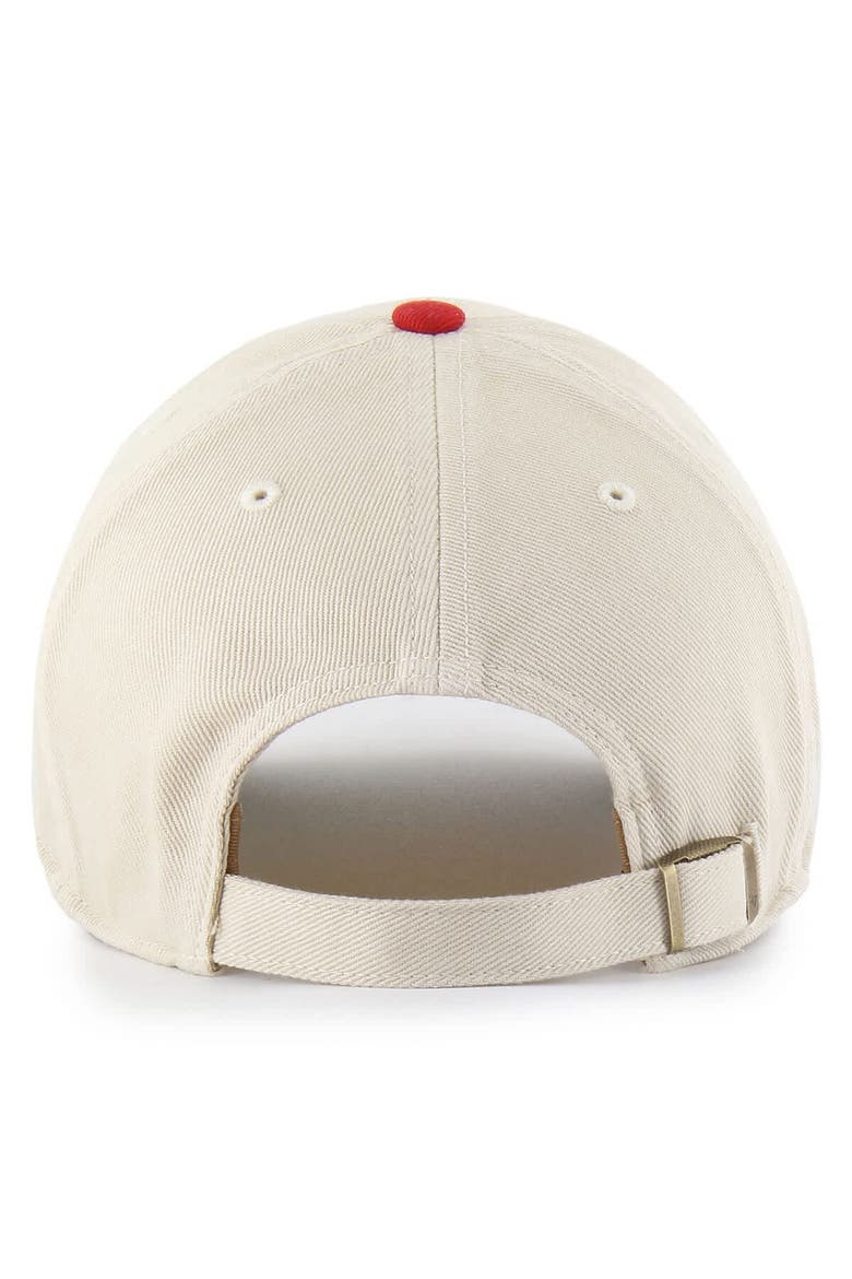 Men's '47 Cream/Scarlet San Francisco 49ers Fairfield MVP Throwback Adjustable Hat, Alternate, color, Cream