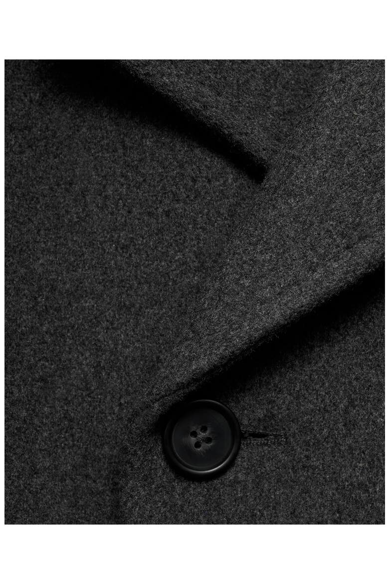 Wool Blend Double Breasted Peacoat, Alternate, color, GREY