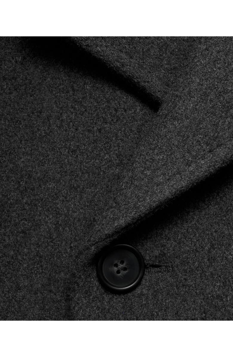 MANGO Wool Blend Double Breasted Peacoat, Alternate, color, Grey