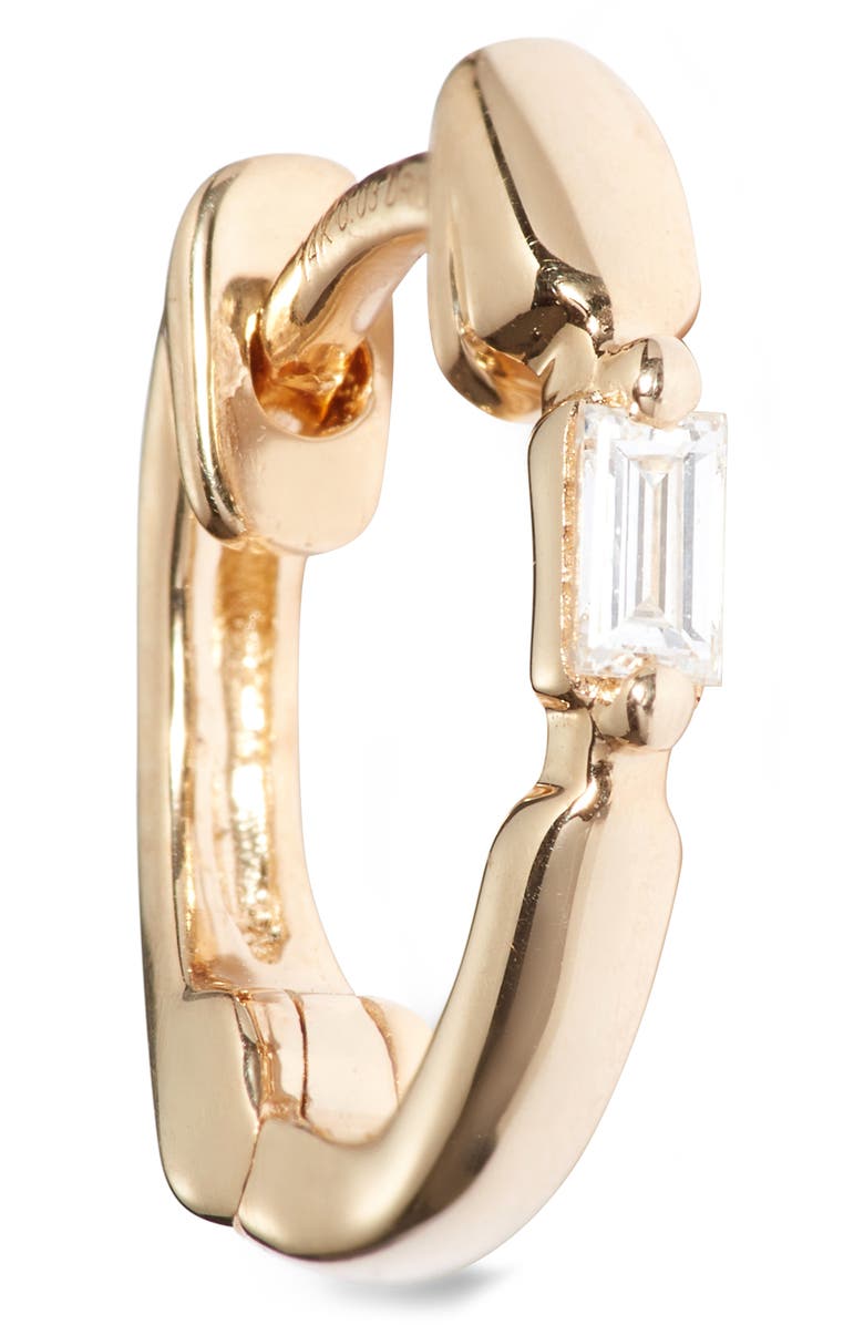Dana Rebecca Designs Sadie Pearl Diamond Hoop Earrings, Alternate, color, Yellow Gold