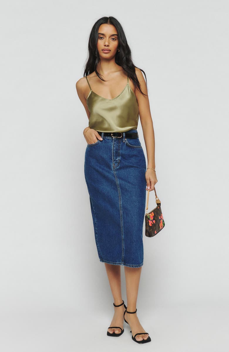 Reformation Teddy Silk Camisole, Alternate, color,