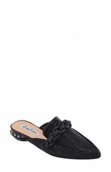 LADY COUTURE Micro Rhinestone Loafer Mule