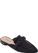 LADY COUTURE Micro Rhinestone Loafer Mule